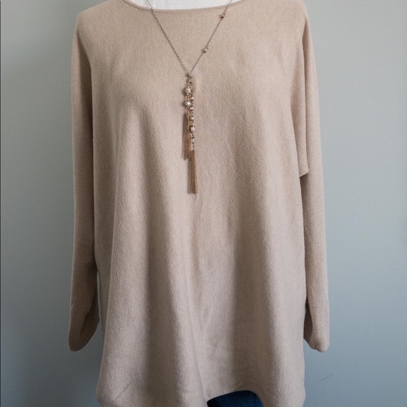 Cream Oversized Sweater - Picture 2 of 5